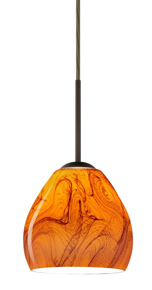 Besa Bolla LED Pendant For Multiport Canopy Habanero Bronze 1x9W LED