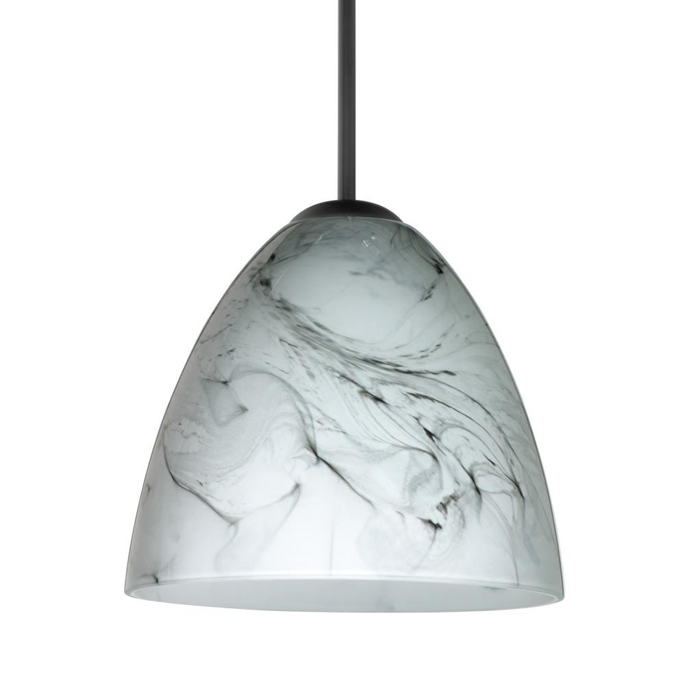 Besa Vila LED Pendant For Multiport Canopy Marble Grigio Black 1x9W LED