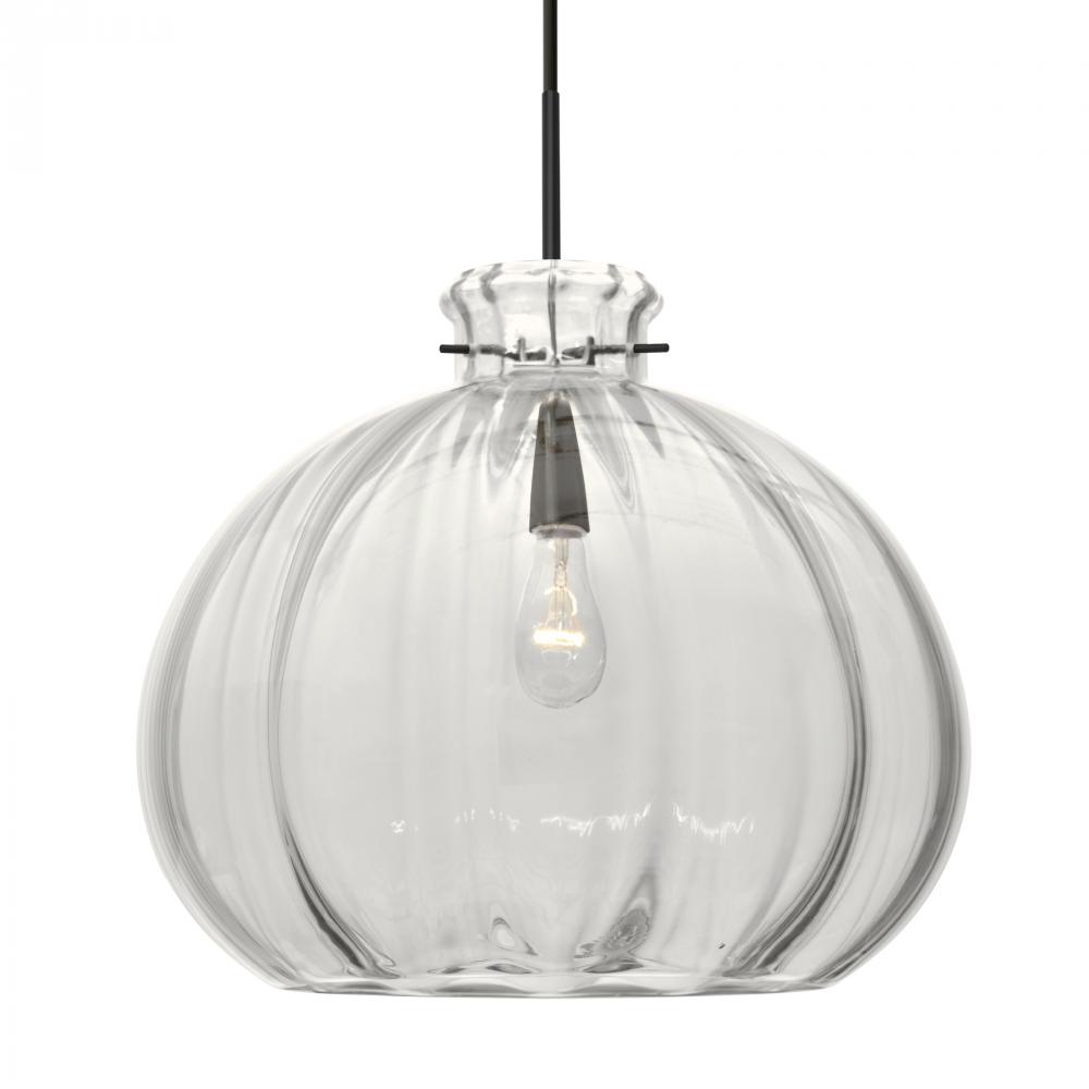 Besa Pendant For Multiport Canopy Pinta 12 Clear Black 1x100W MAX E26 Base