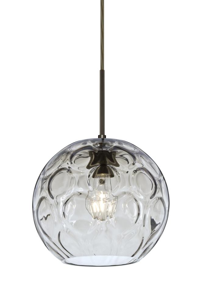 Besa Bombay Pendant For Multiport Canopy, Clear, Bronze Finish, 1x60W Medium Base