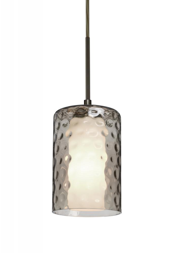 Besa, Esa Cord Pendant For Multiport Canopy, Smoke, Bronze Finish, 1x60W Medium Base