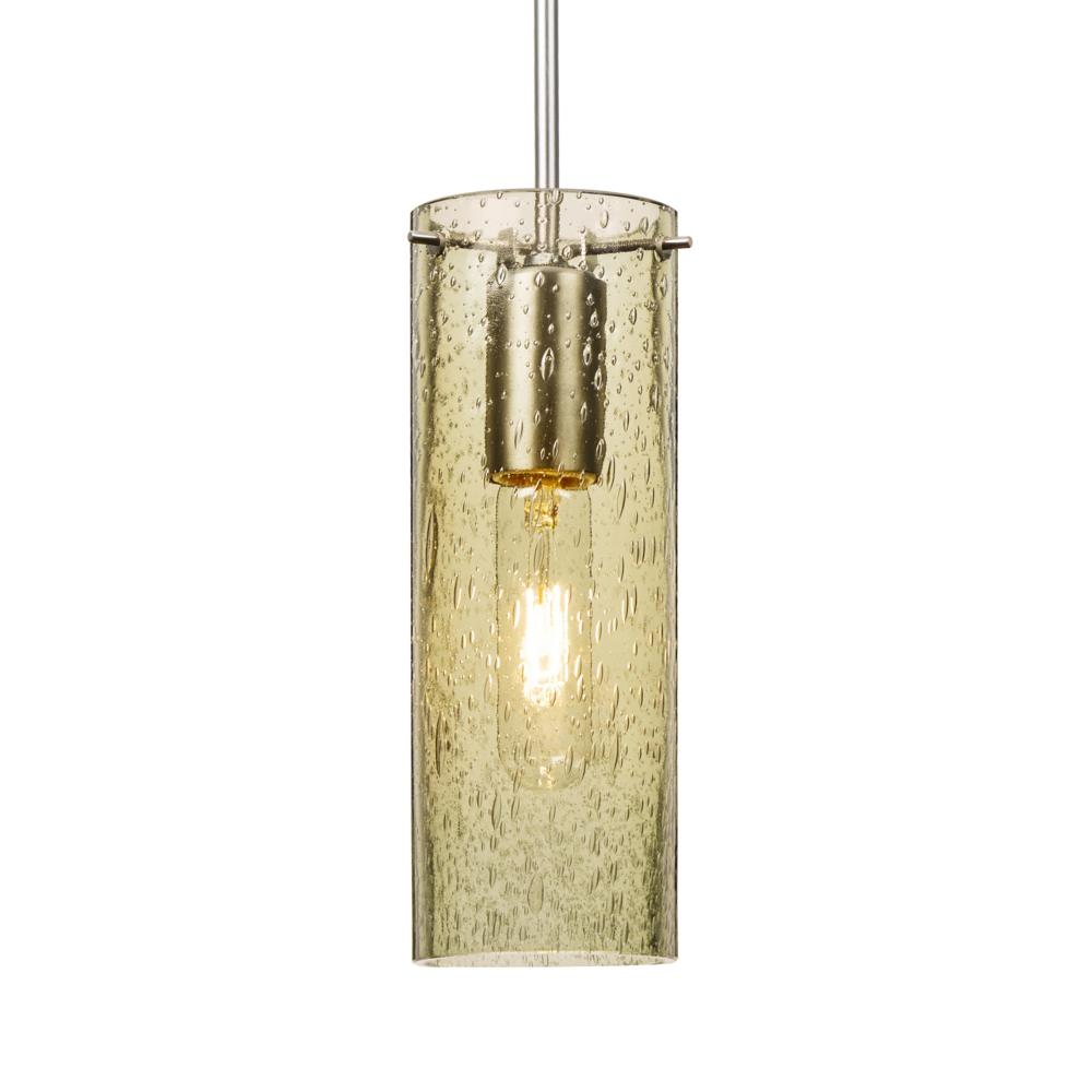 Besa, Juni 10 Pendant For Multiport Canopy, Gold Bubble, Satin Nickel, 1x60W Medium B