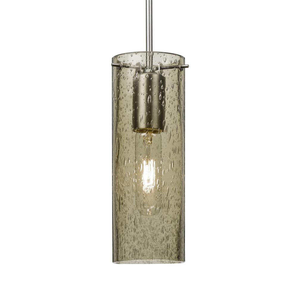 Besa, Juni 10 Pendant For Multiport Canopy, Latte Bubble, Satin Nickel, 1x60W Medium