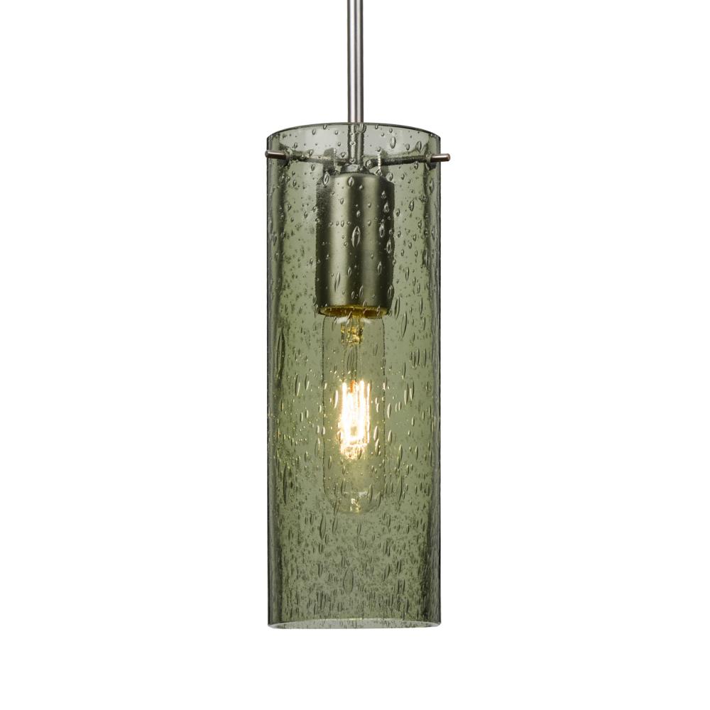 Besa, Juni 10 Pendant For Multiport Canopy, Moss Bubble, Satin Nickel, 1x60W Medium B