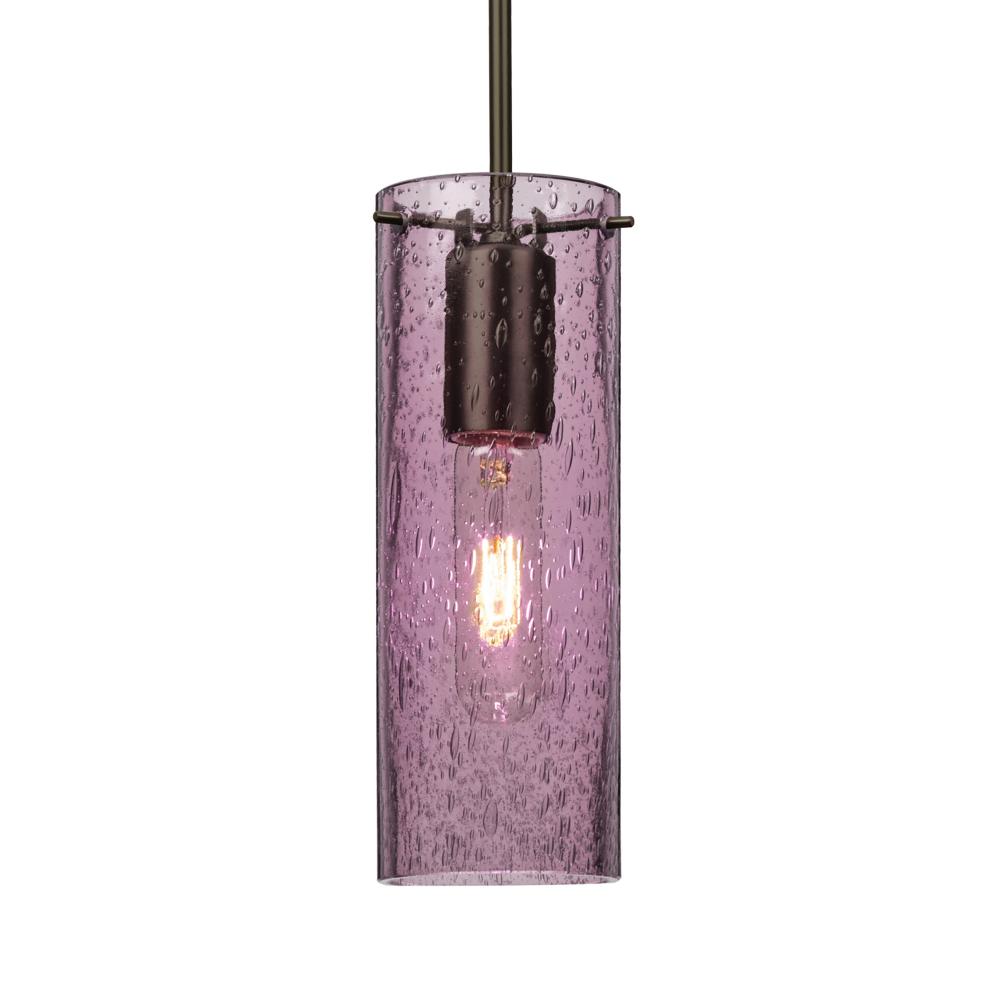 Besa, Juni 10 Pendant For Multiport Canopy, Plum Bubble, Bronze, 1x60W Medium Base, 1