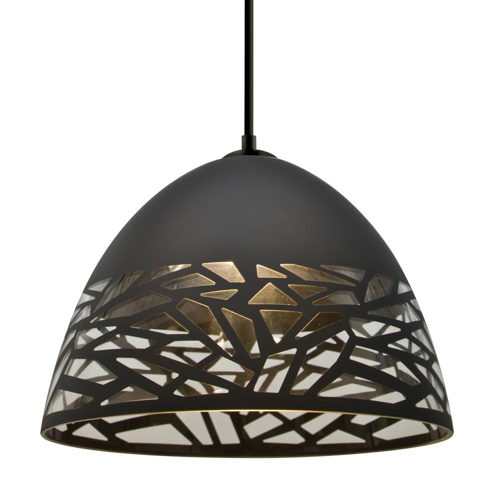 Besa Kiev Pendant for Multiport Canopy, Black, Black Finish, 1x9W LED