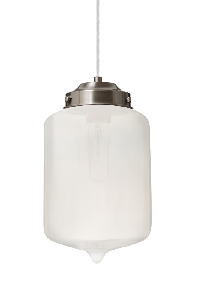 Besa Olin Pendant For Multiport Canopy Satin Nickel Frost 1x60W Medium Base T10