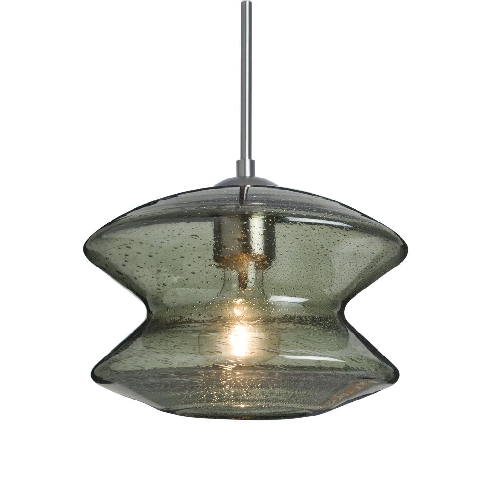 Besa, Zen Cord Pendant For Multiport Canopy, Moss Bubble, Satin Nickel Finish, 1x60W