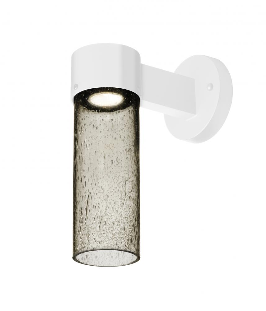 Besa, Juni 10 Outdoor Sconce, Latte Bubble, White Finish, 1x4W LED