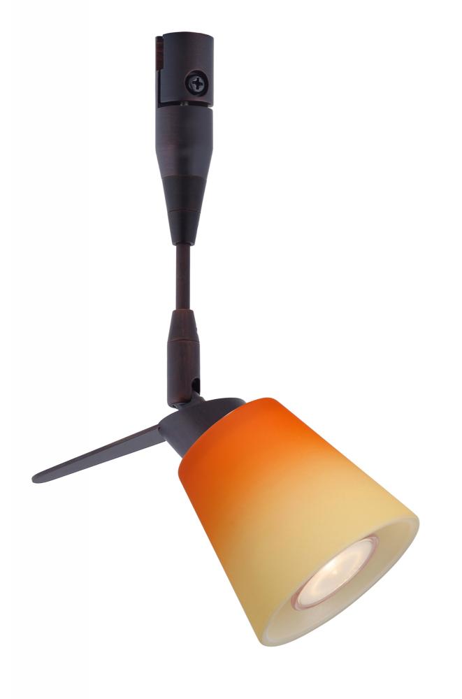 Besa Spotlight With 18&#34; Stem Canto 3 Bronze Bicolor Orange/Pina 1x35W Halogen Mr11