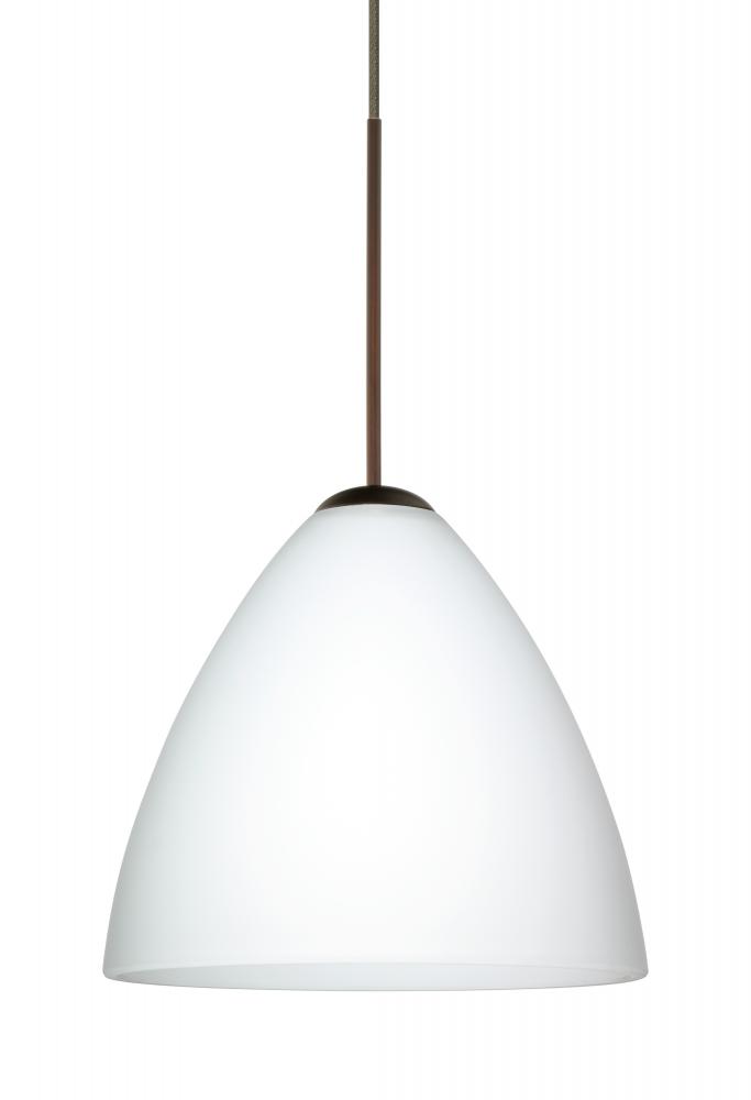 Besa Pendant Mia Bronze Opal Matte 1x50W Halogen, 15Ft. Cord