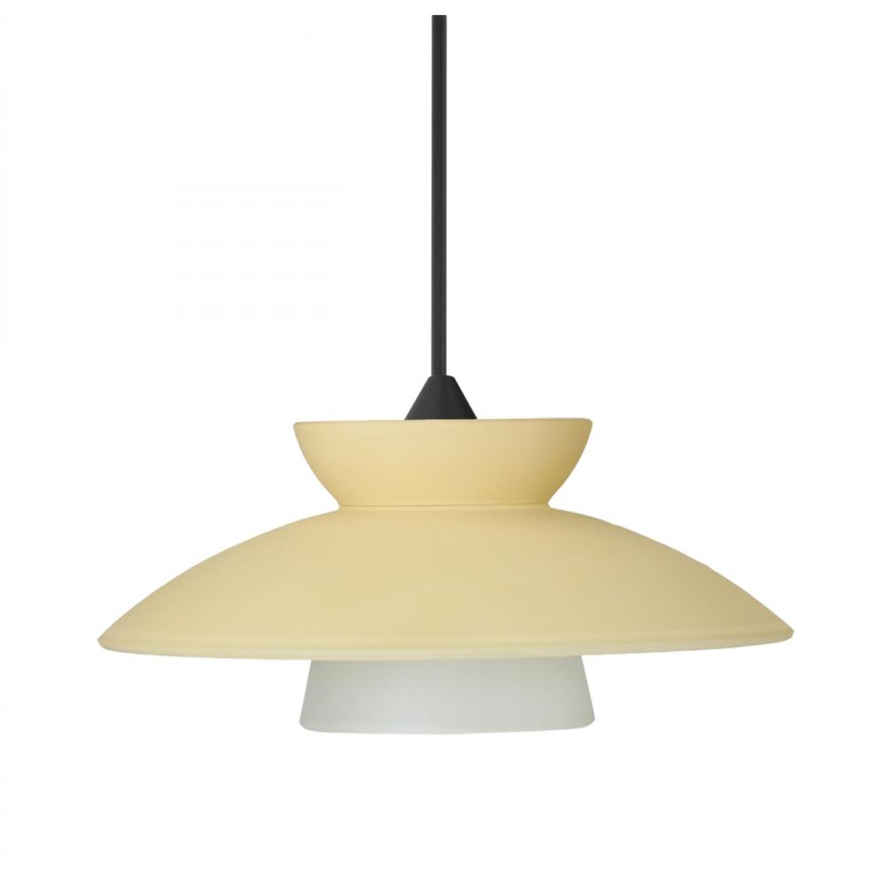 Besa Pendant Trilo 7, Black Finish, Champagne 1x5W LED