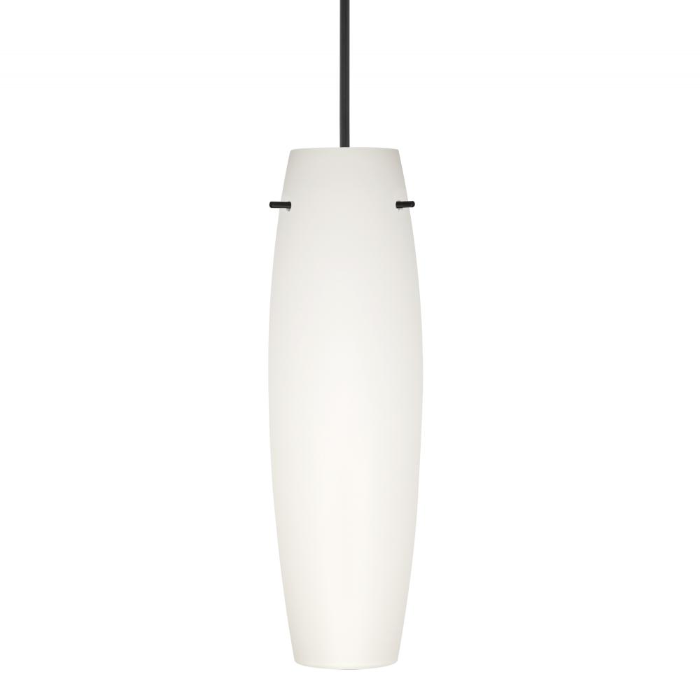 Besa Tu Tu Pendant, Opal Matte, Black, 1x50W Halogen, 277V