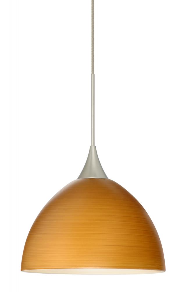 Besa Pendant Brella Satin Nickel Oak 1x50W Halogen