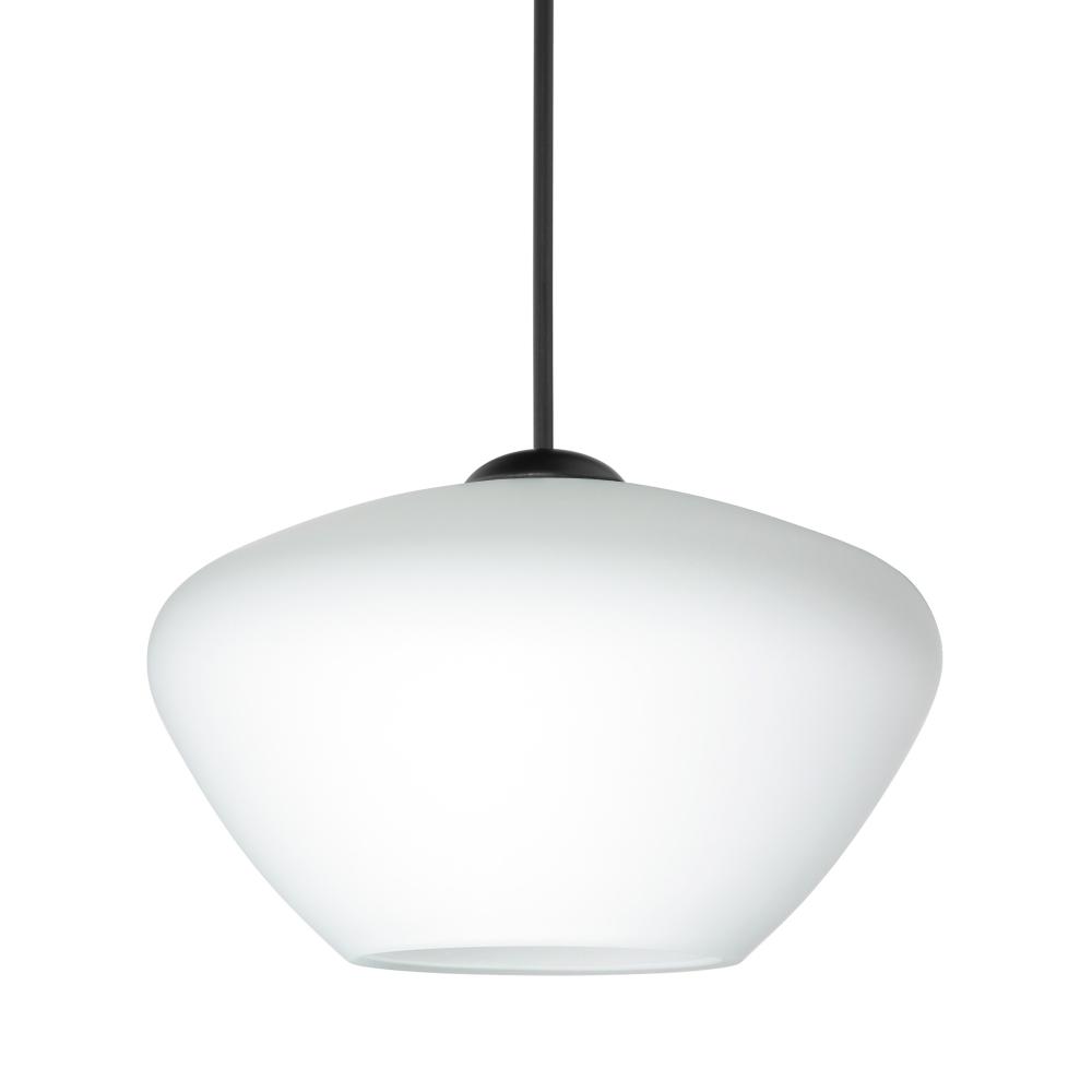 Besa Pendant Peri, Black Finish, Opal Matte 1x50W MAX GY6.35 Base