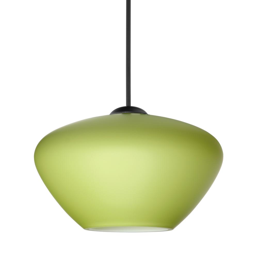 Besa Pendant Peri, Black Finish, Chartreuese 1x5W LED