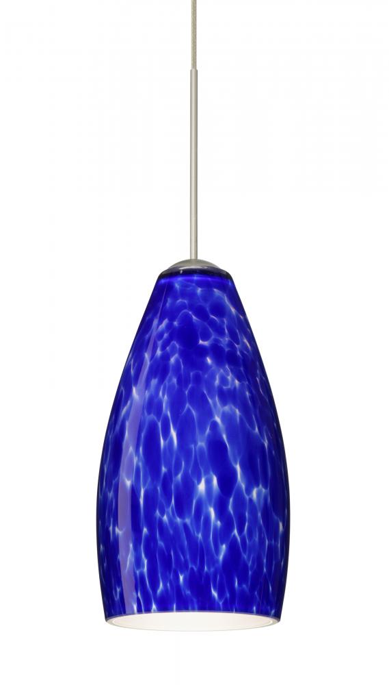 Besa Pendant Karli Satin Nickel Blue Cloud 1x5W LED