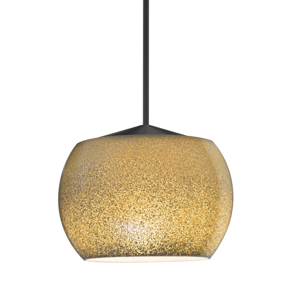 Besa, Keno Cord Pendant, Gold Sand, Black Finish, 1x3W LED