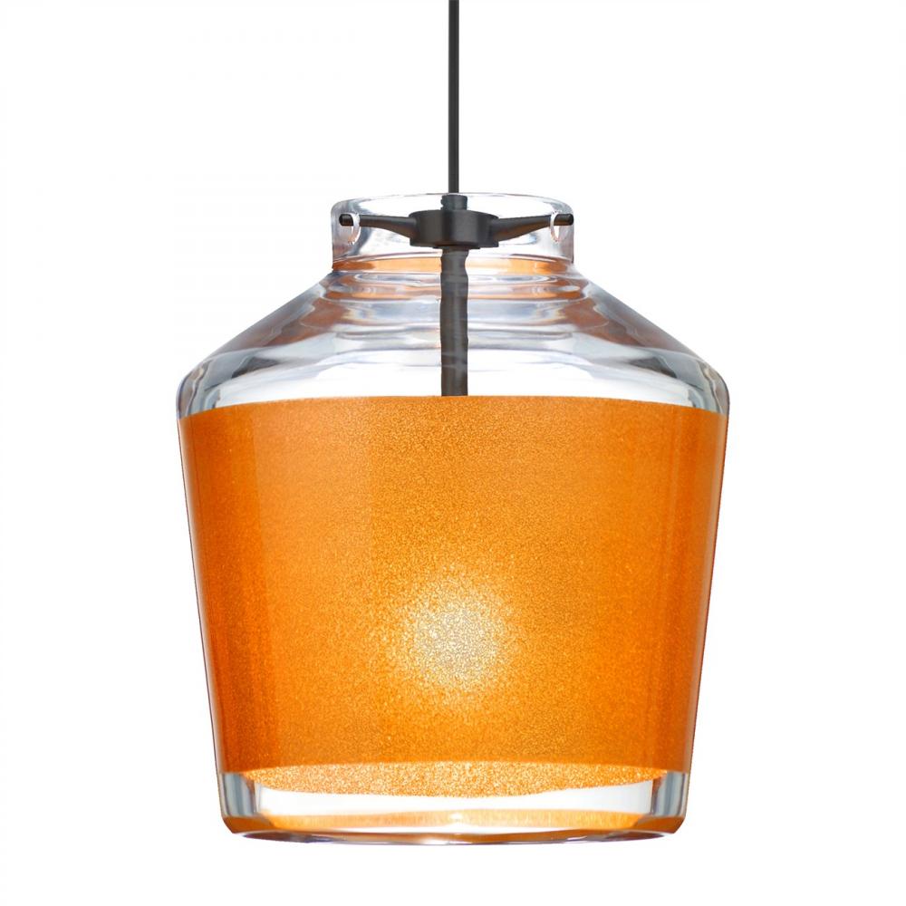 Besa Pendant Pica 6 Black Finish, Gold Sand 1x50W MAX GY6.35 Base