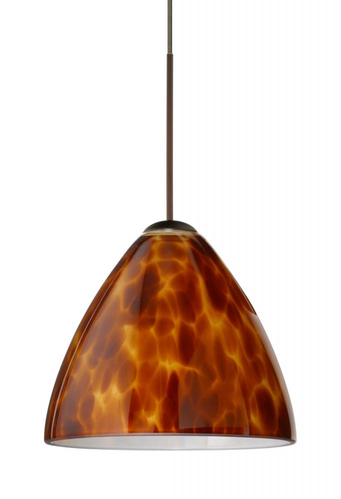 Besa Pendant For Multport Canopy Mia Bronze Amber Cloud 1x5W LED, 15Ft. Cord