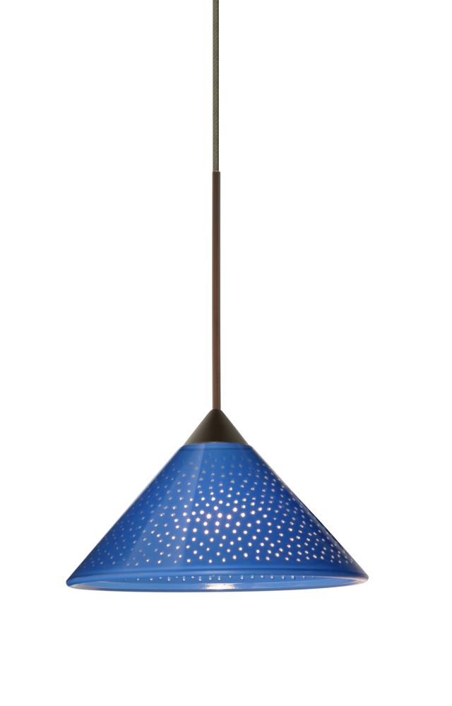 Besa Pendant For Multiport Canopy Kona Bronze Blue Starpoint 1x50W Halogen