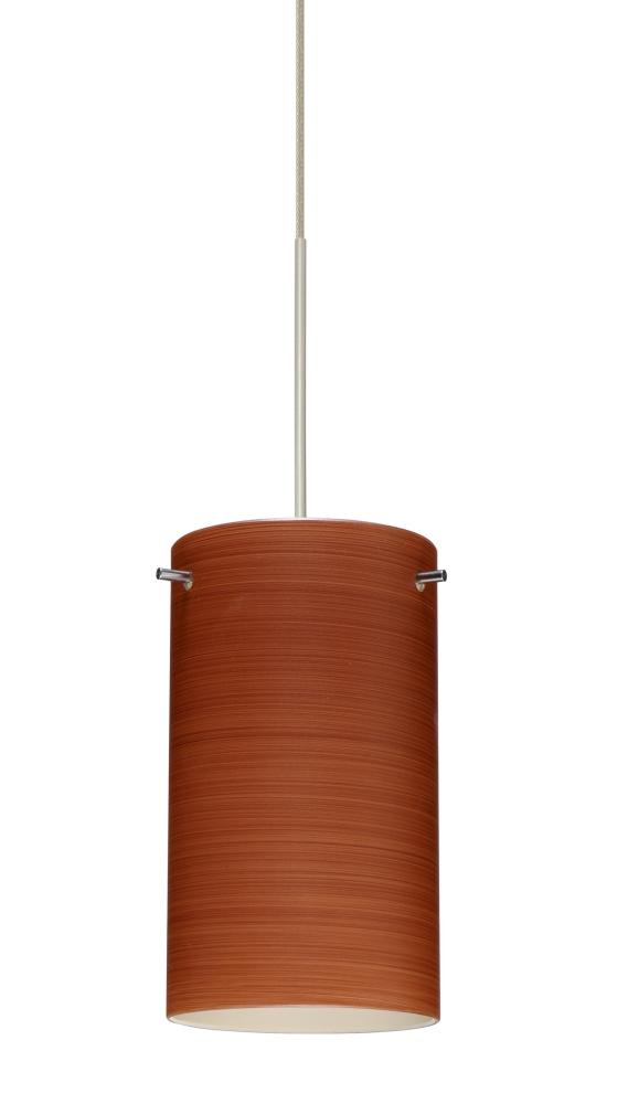 Besa Stilo 7 Pendant for Multiport Canopy Cherry Satin Nickel 1x5W LED