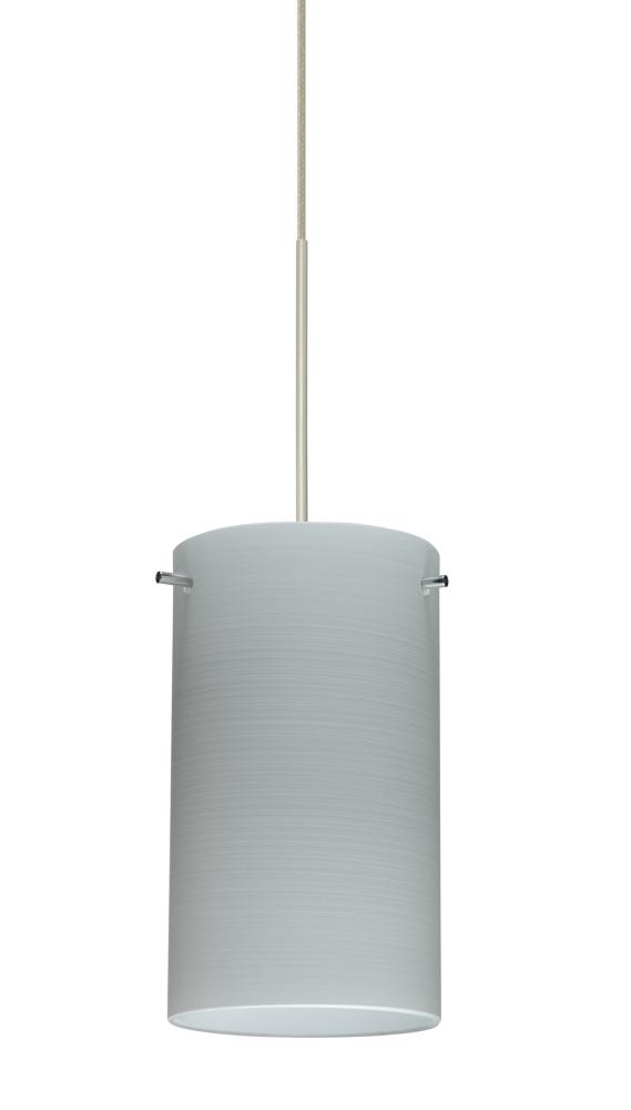 Besa Stilo 7 Pendant for Multiport Canopy Chalk Satin Nickel 1x5W LED