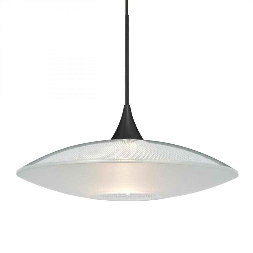 Besa Pendant For Multiport Canopy Spazio, Black Finish, Clear/Frost 1x5W LED