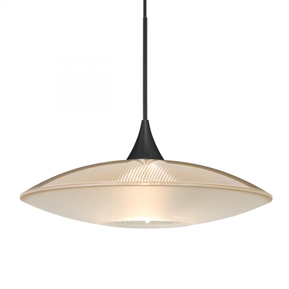 Besa Pendant For Multiport Canopy Spazio, Black Finish, Gold/Frost 1x5W LED