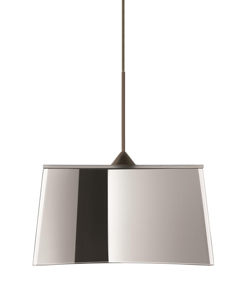 Besa Groove Pendant For Multiport Canopy Mirror-Frost Bronze 1x50W Halogen