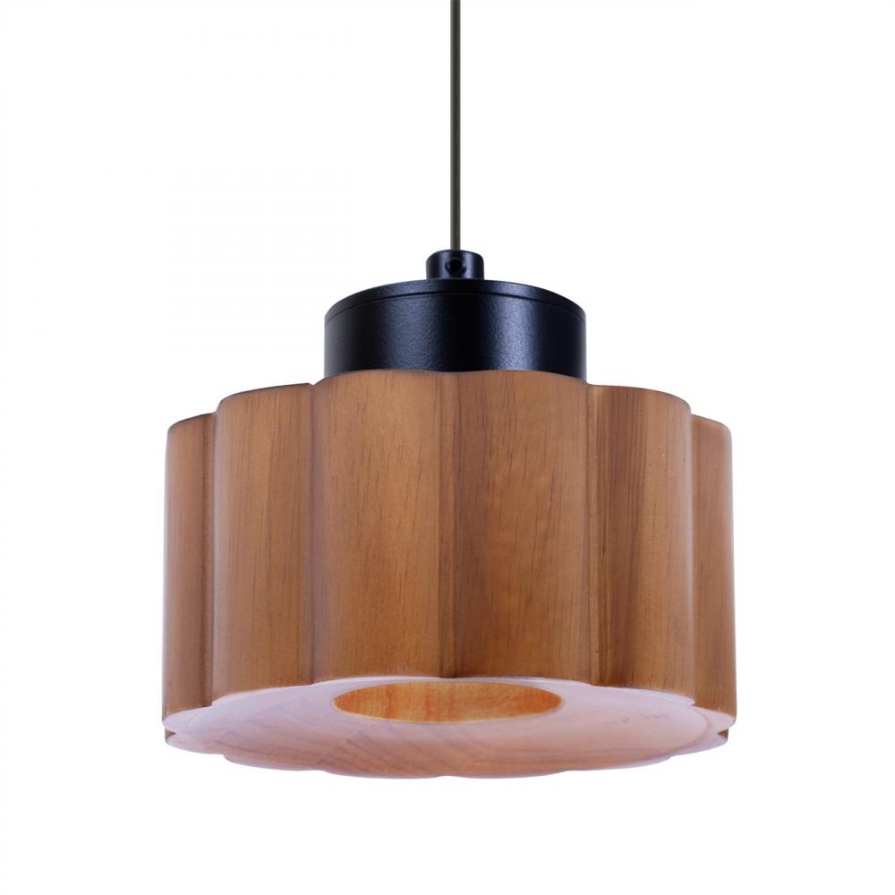 Besa Kao Pendant for Multiport Canopy, Medium Shade, Black Finish, 1x3W LED