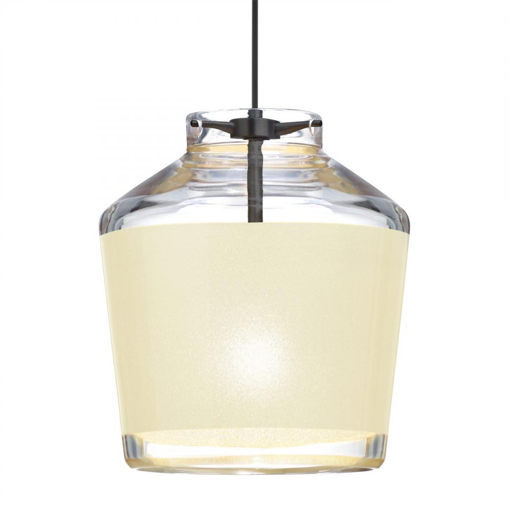 Besa Pendant For Multiport Canopy Pica 6 Black Finish, Creme Sand 1x50W MAX GY6.35 Base