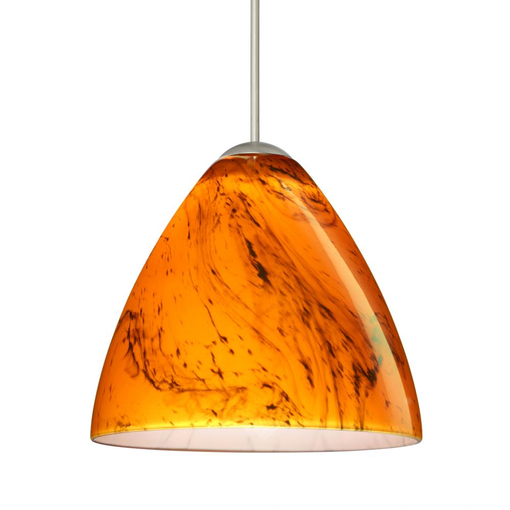 Besa Pendant Mia Satin Nickel Habanero 1x5W LED, 15Ft. Cord