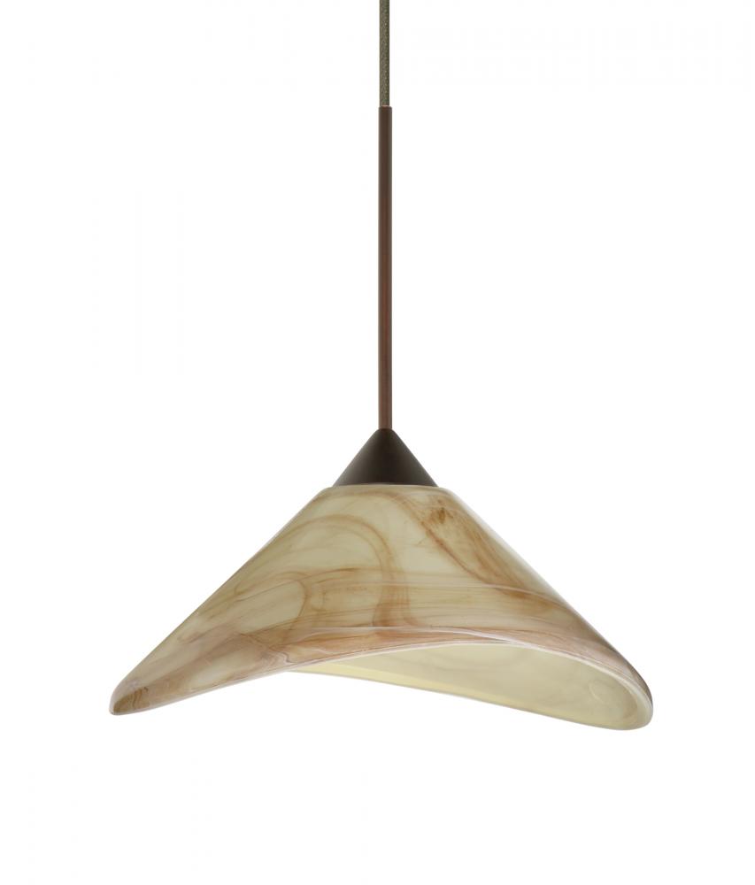 Besa Pendant Hoppi Bronze Mocha 1x3W LED, 15Ft. Cord