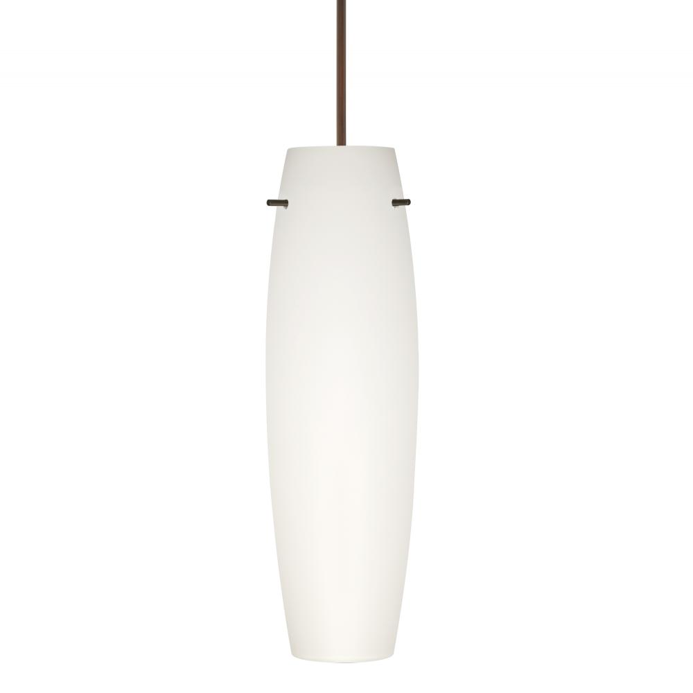 Besa Tu Tu Pendant, Opal Matte, Bronze, 1x50W Halogen, 0-10V Dimming