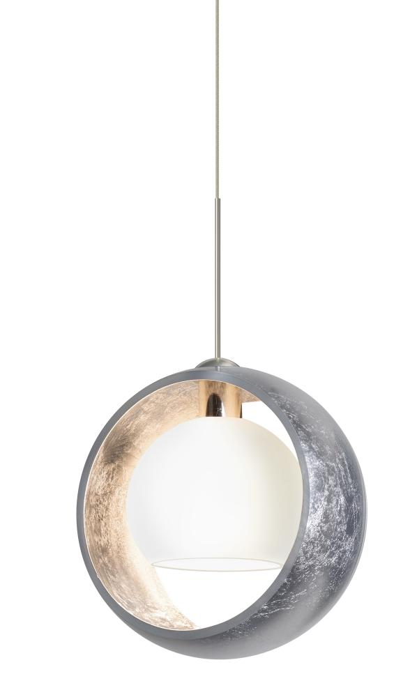 Besa Pendant Pogo Satin Nickel Silver/Inner Silver 1x35W Halogen