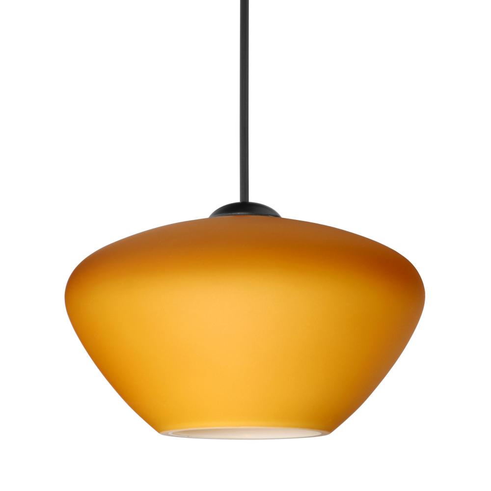 Besa Pendant Peri, Black Finish, Amber Matte 1x50W MAX GY6.35 Base