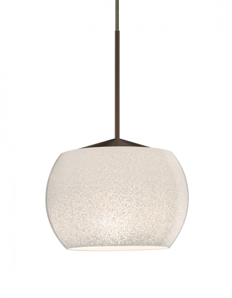 Besa, Keno Cord Pendant, White Sand, Bronze Finish, 1x3W LED