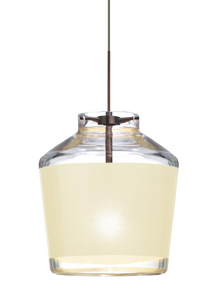 Besa Pendant Pica 6 Bronze Creme Sand 1x50W Halogen, 15Ft. Cord