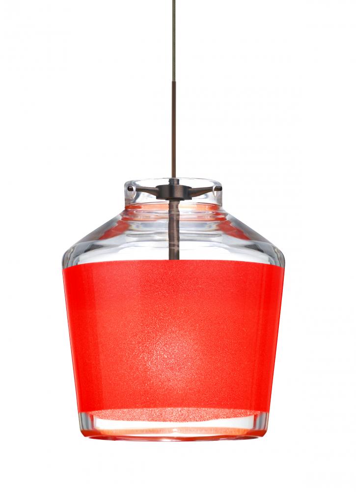 Besa Pendant Pica 6 Bronze Red Sand 1x50W Halogen, 15Ft. Cord