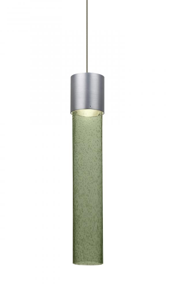 Besa, Wanda 12 Cord Pendant, Moss Bubble, Satin Nickel Finish, 1x3W LED