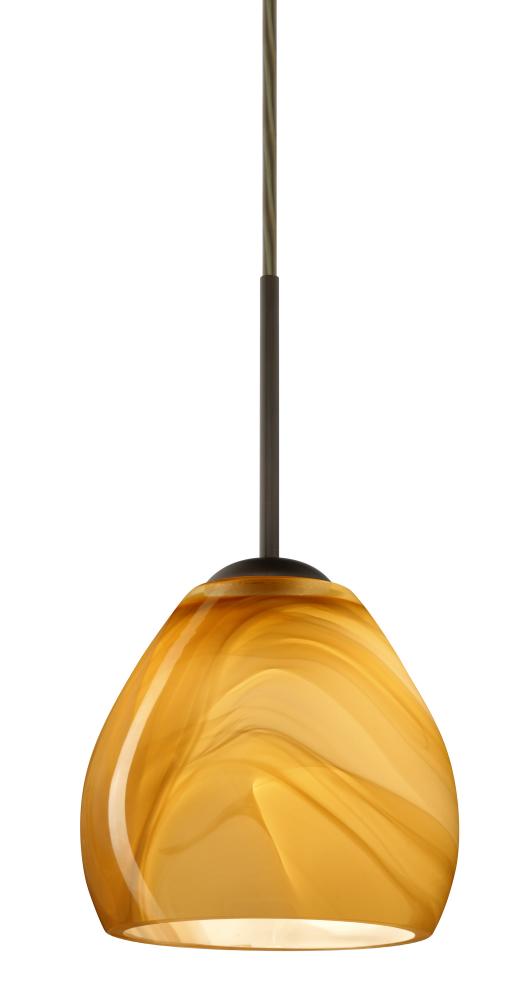 Besa Bolla Pendant For Multiport Canopy Bronze Honey 1x40W G9