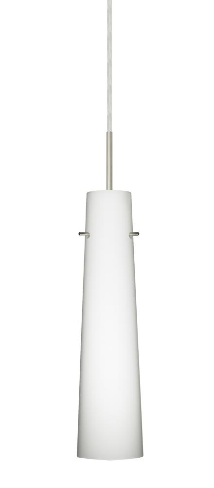 Besa Camino Pendant For Multiport Canopy Satin Nickel Opal Matte 1x5W LED