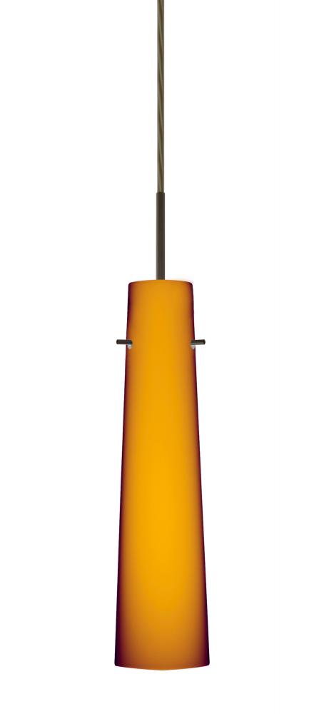 Besa Camino Pendant For Multiport Canopy Bronze Amber Matte 1x5W LED
