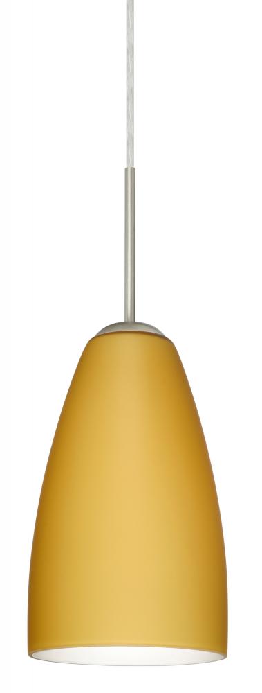 Besa Riva 9 LED Pendant Vanilla Matte Satin Nickel 1x9W LED