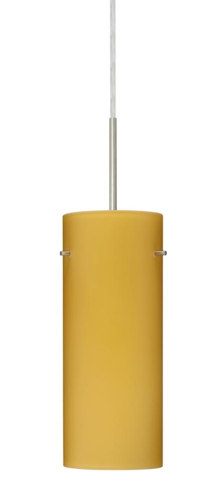 Besa Stilo 10 LED Pendant For Multiport Canopy Vanilla Matte Satin Nickel 1x9W LED