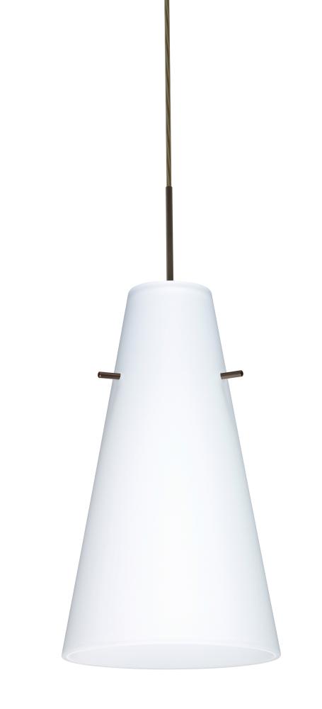 Besa Cierro LED Pendant For Multiport Canopy J Opal Matte Bronze 1x9W LED