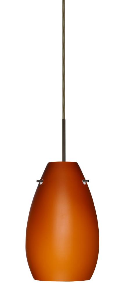 Besa Pera 9 LED Pendant For Multiport Canopy Amber Matte Bronze 1x9W LED