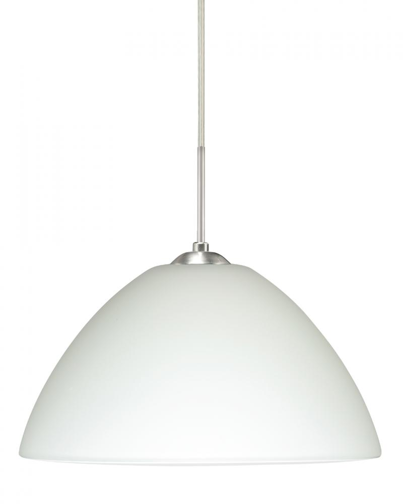 Besa Tessa LED Pendant For Multiport Canopy White Satin Nickel 1x9W LED