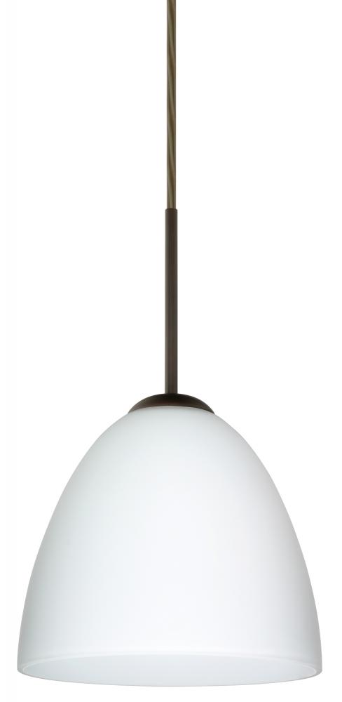 Besa Vila LED Pendant Opal Matte Bronze 1x9W LED